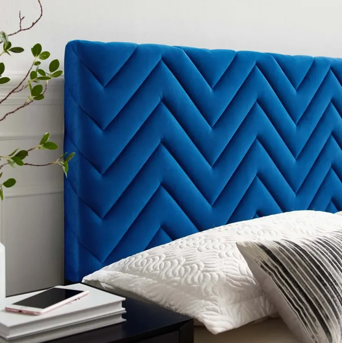 Modway - Mercy Chevron Tufted Performance Velvet Full/Queen Headboard