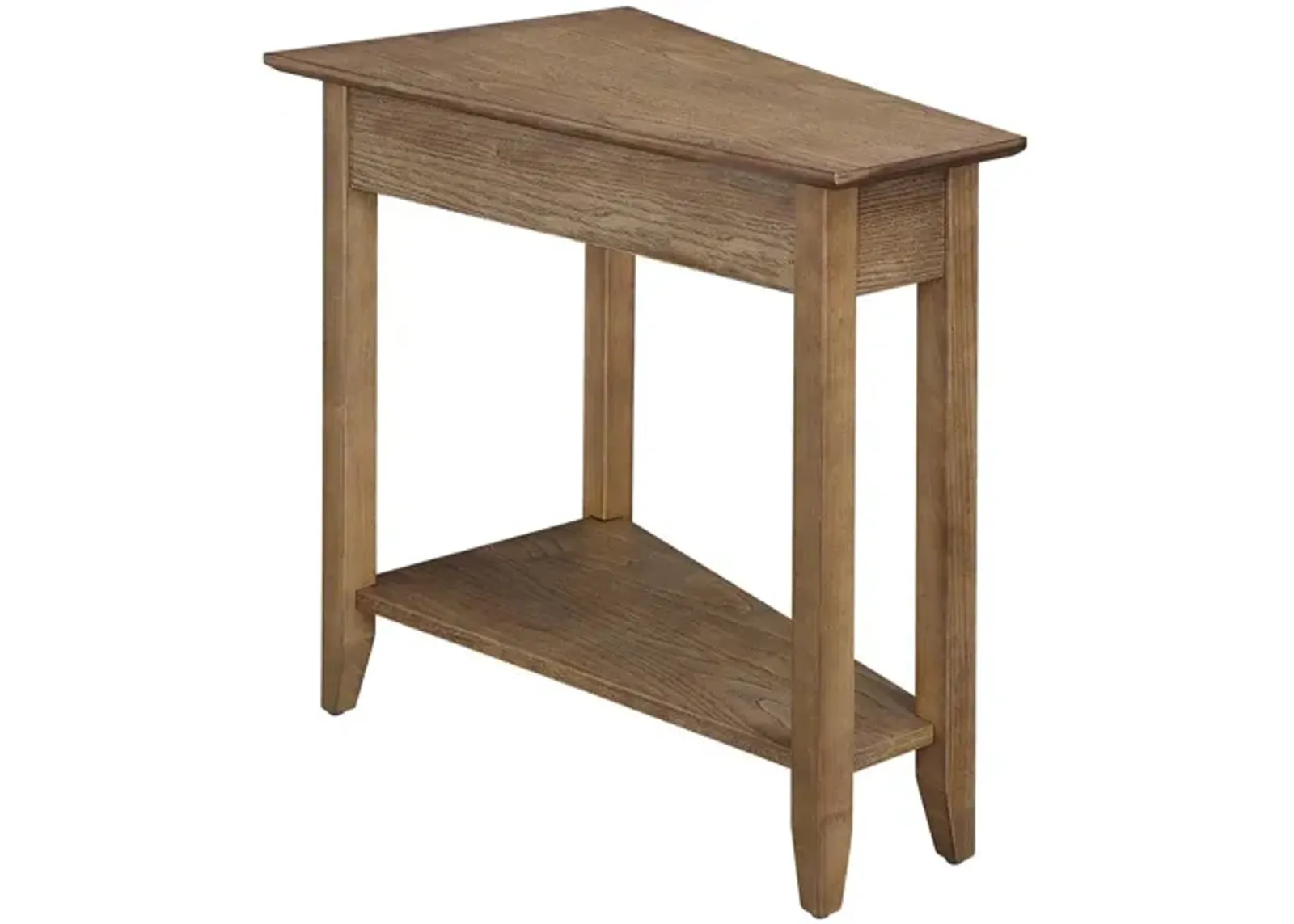 Convenience Concepts American Heritage Wedge End Table with Shelf, 24"L x 16"W x 24"H, Driftwood