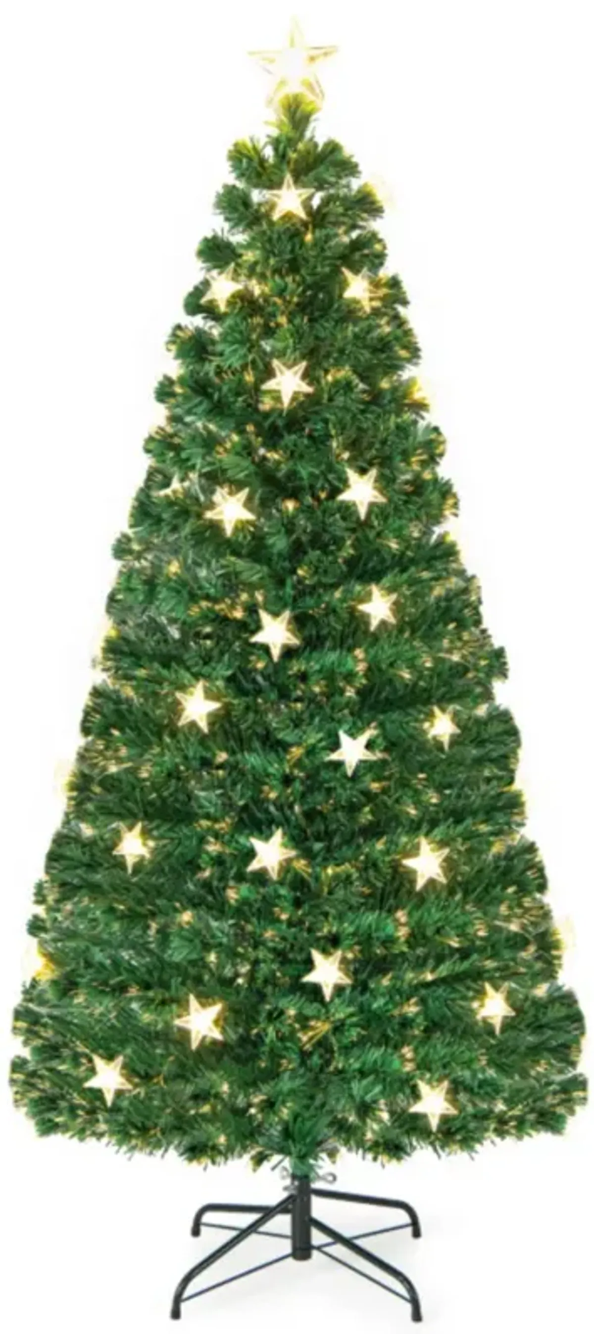 Hivvago Prelit Fiber Optic Christmas Tree with Warm White Lights