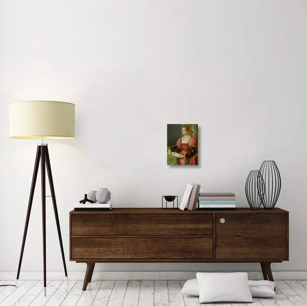 Portrait of a Woman with a Book of Music-Canvas Art-12x16