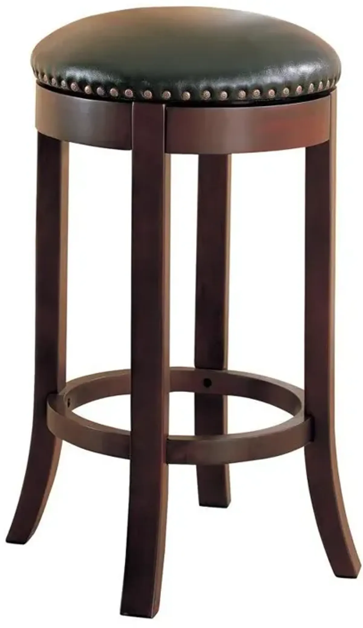 Aboushi Swivel Bar Stools with Upholstered Seat Brown (Set of 2)