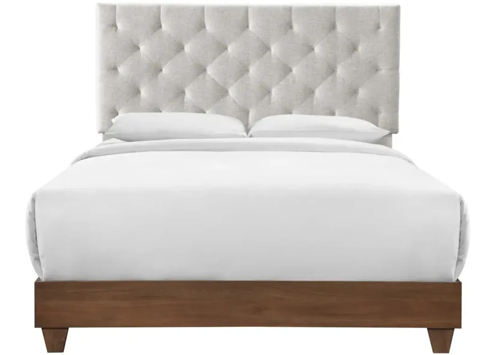 Modway - Rhiannon Diamond Tufted Upholstered Fabric Queen Bed