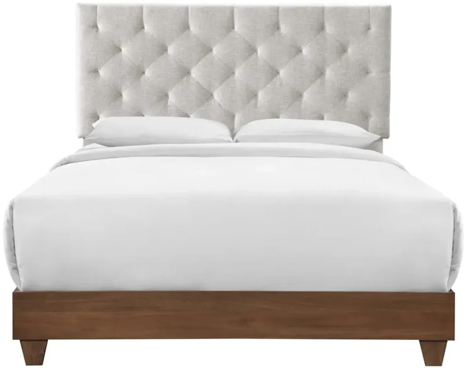 Modway - Rhiannon Diamond Tufted Upholstered Fabric Queen Bed