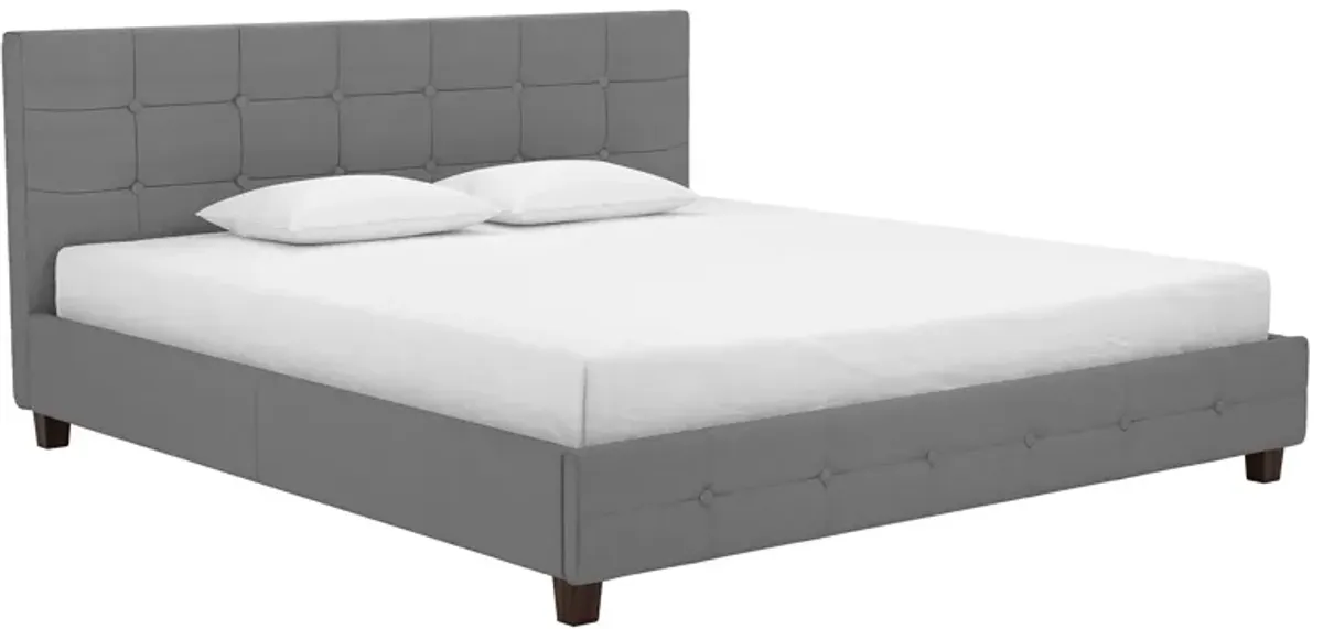 Ryder Black Linen Upholstered Bed