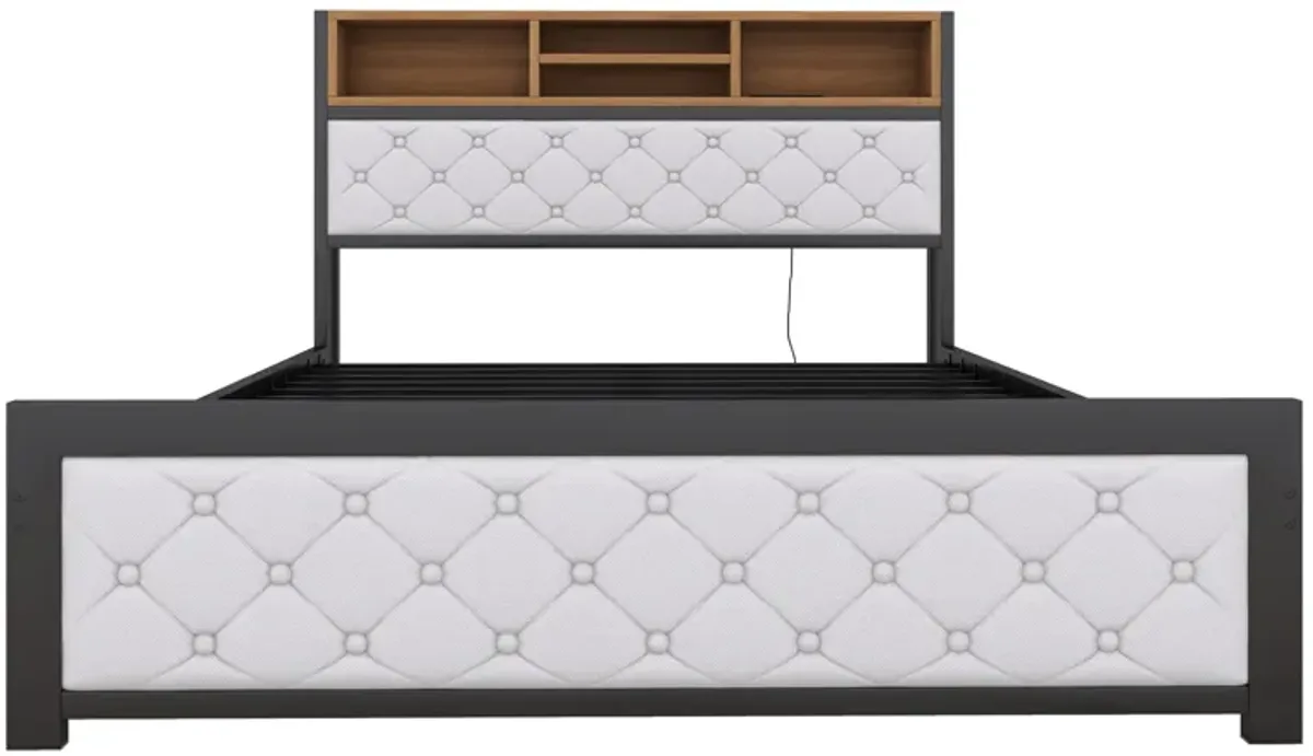 Merax Metal Frame Platform Bed With 4 Drawers