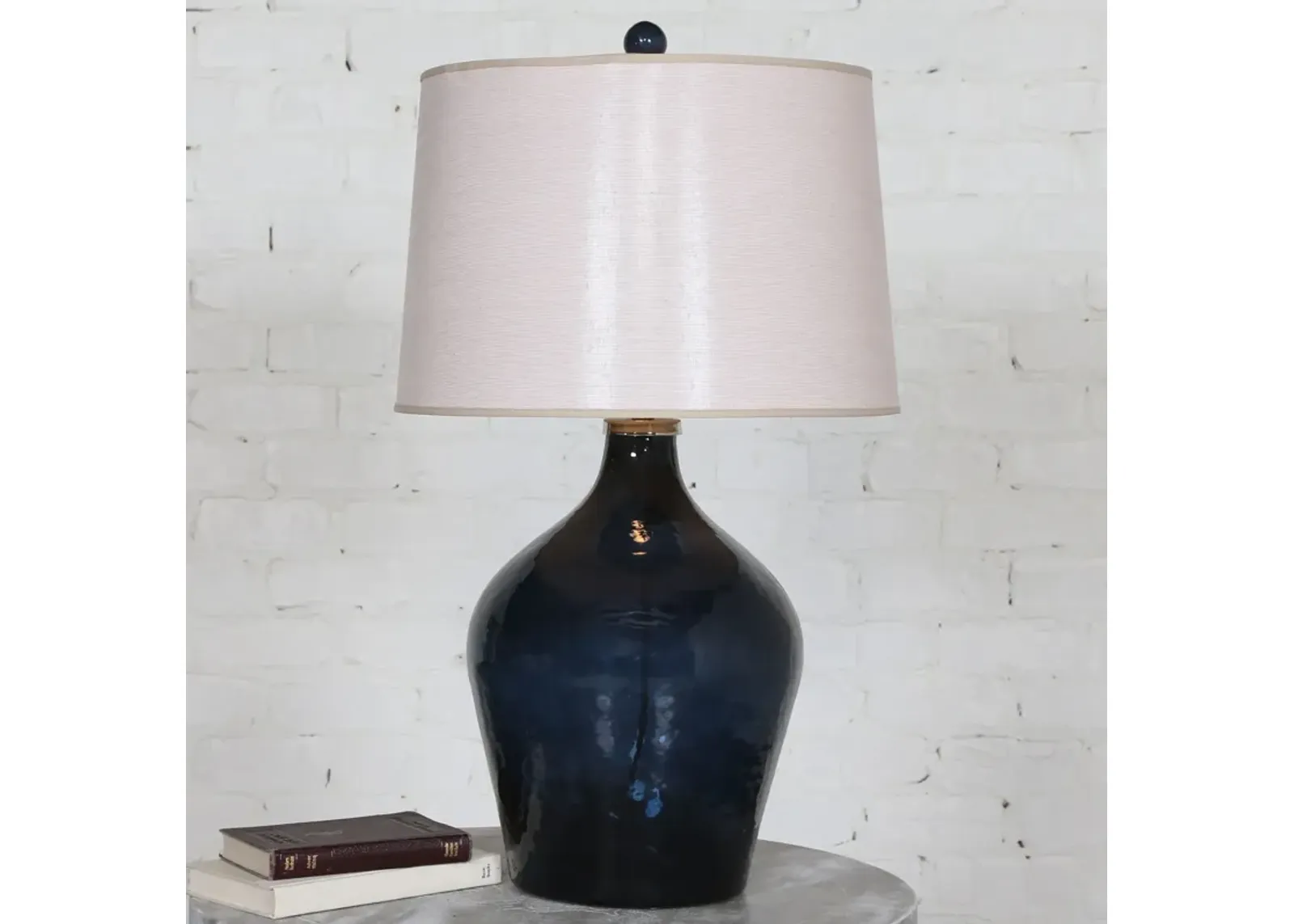 Uttermost Lamone Blue Glass Lamp