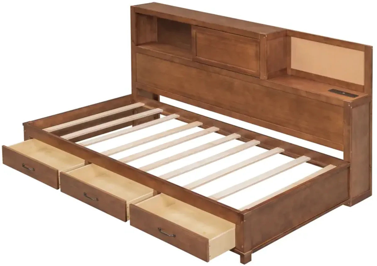 Merax Daybed Frame with 3 Storage Drawers