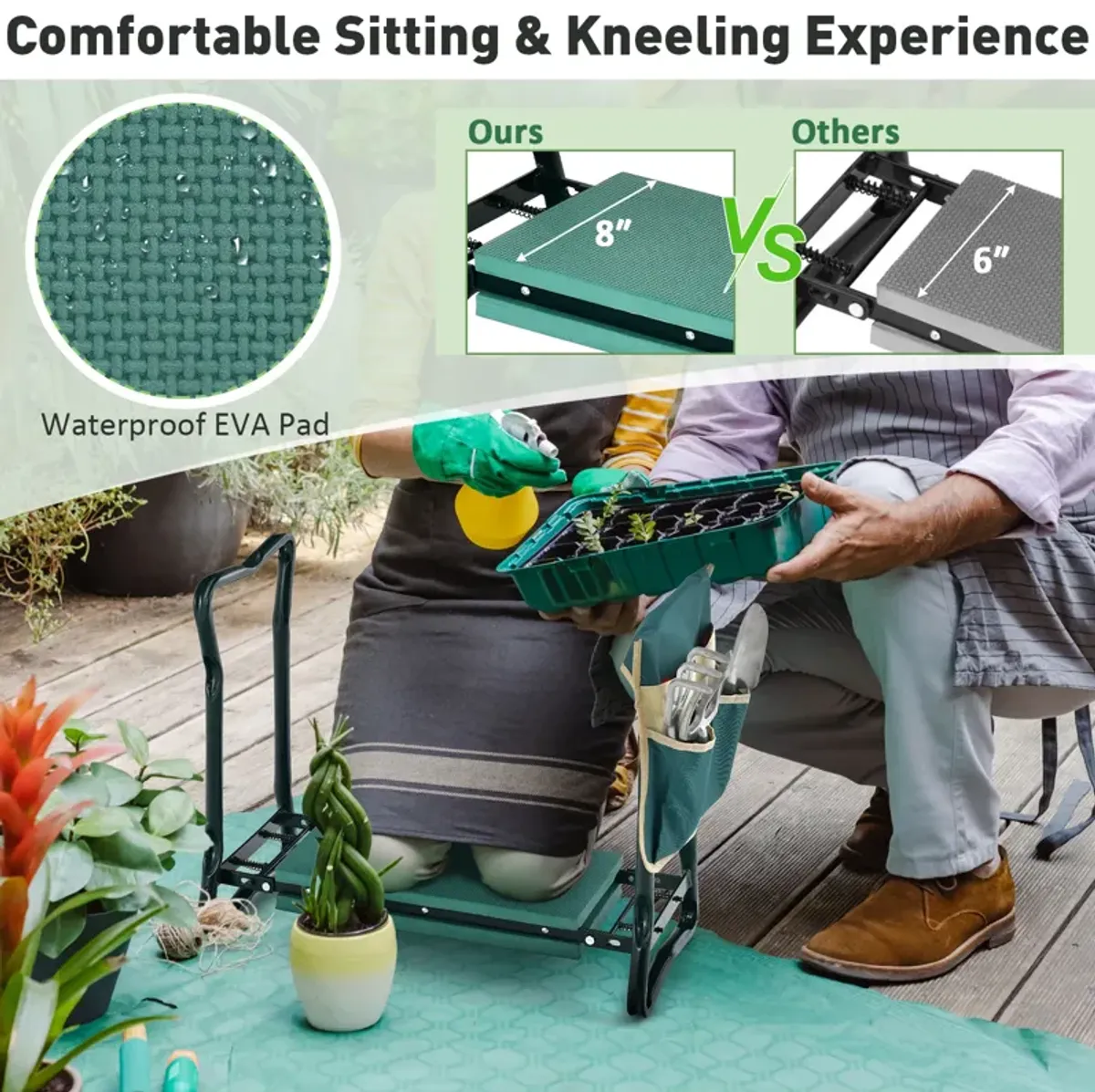 Folding Sturdy Garden Kneeler Pad and Cushion Seat