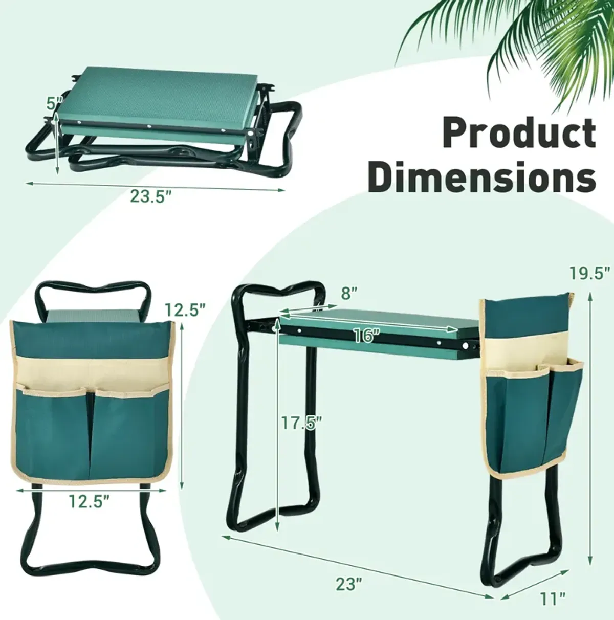 Folding Sturdy Garden Kneeler Pad and Cushion Seat