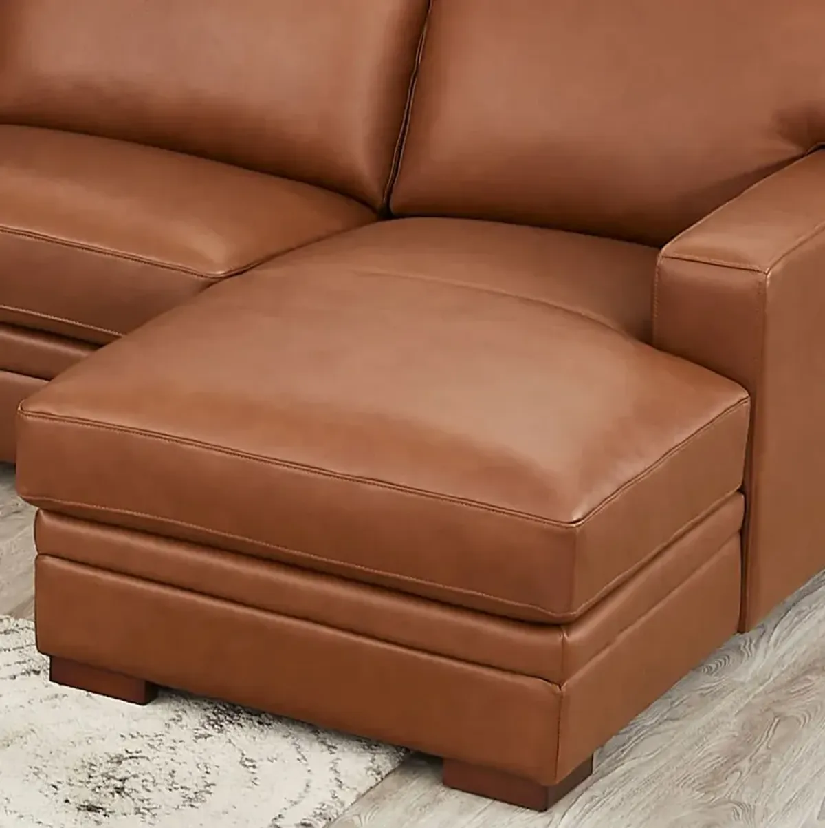 Dillon Top Grain Leather U-Shaped Sectional with Right Chaise