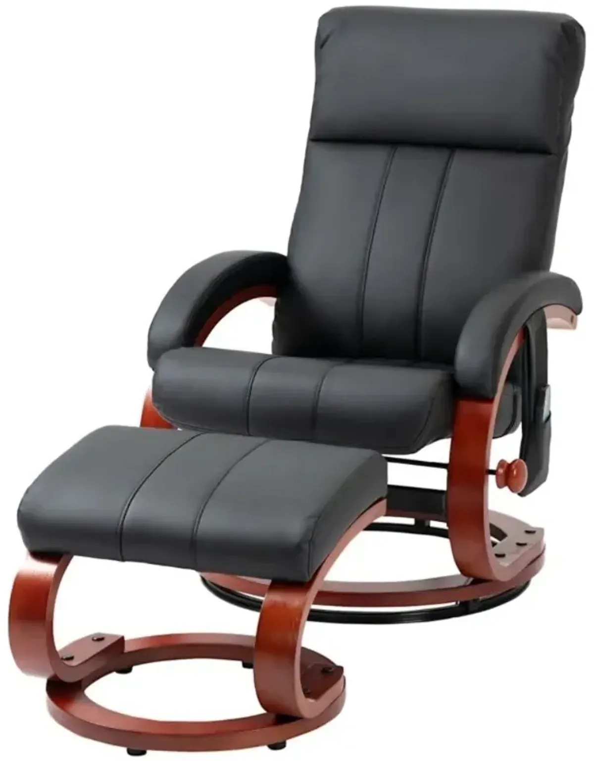 Adjustable Faux Leather Electric Remote Massage Recliner Chair w/ Ottoman