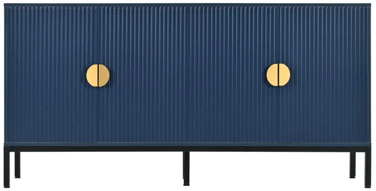 Merax Vertical-Striped Four-Door Sideboard