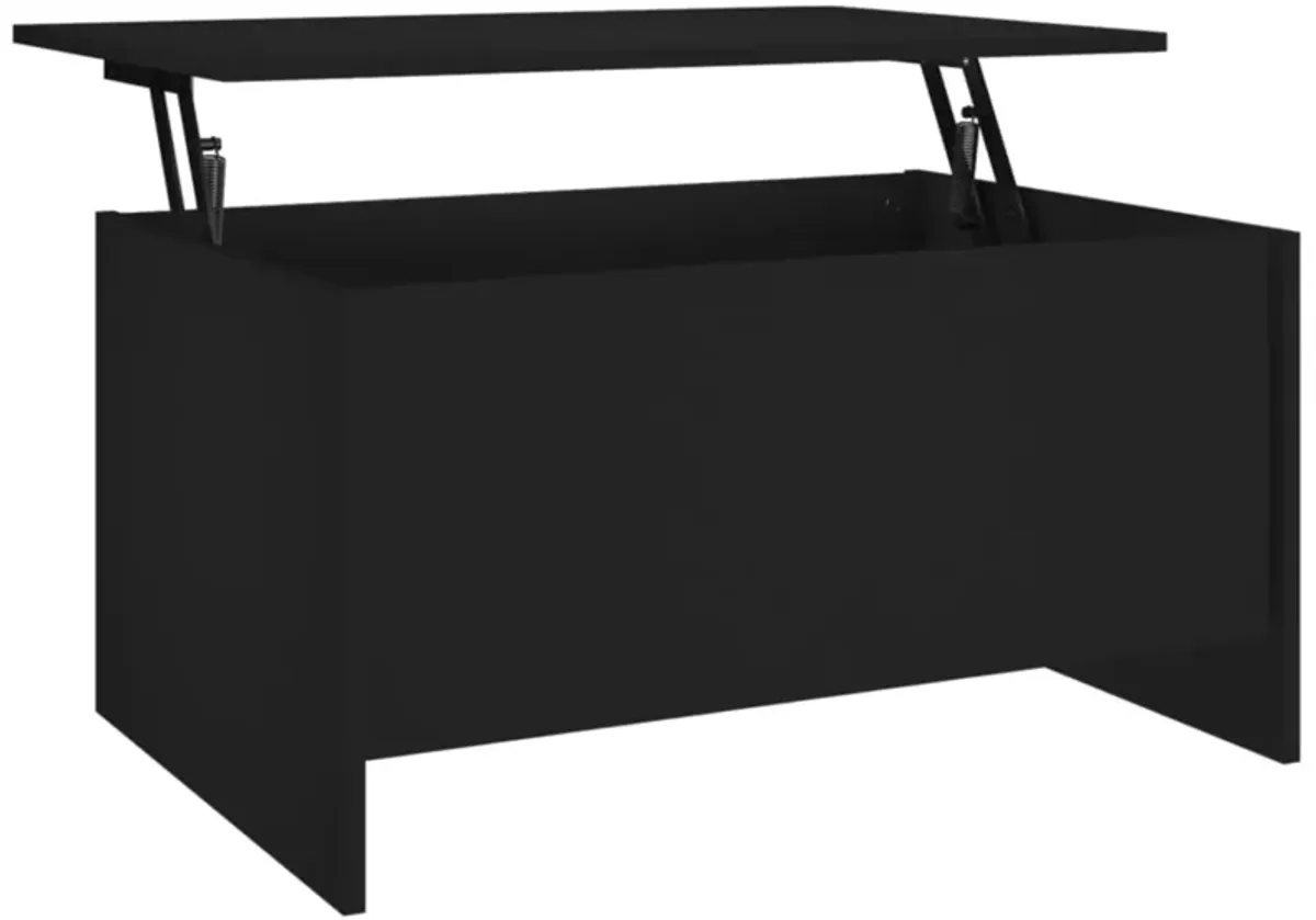 vidaXL Coffee Table Black 31.5"x21.9"x16.3" Engineered Wood