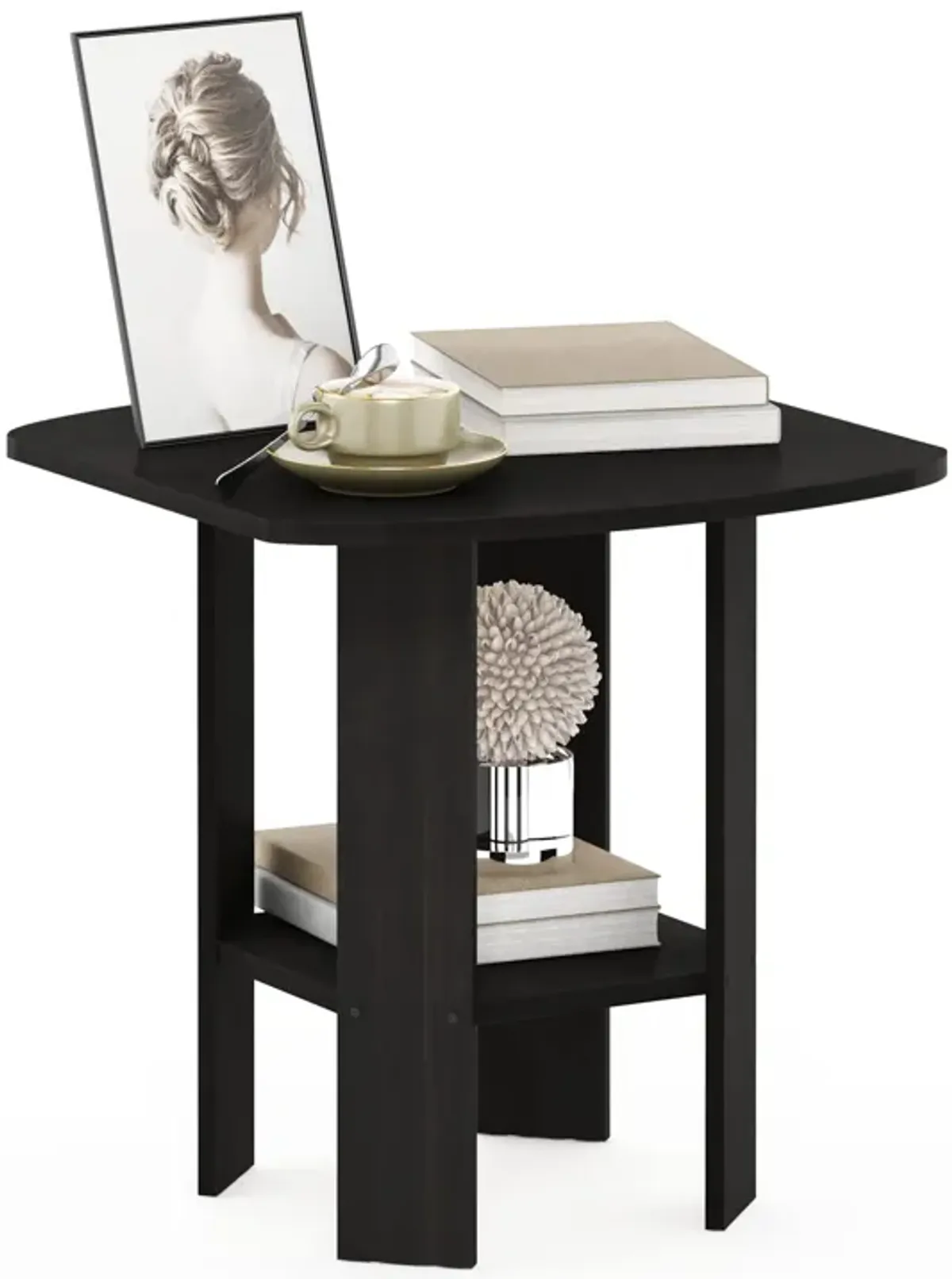 FurinnoFurinno Simple Design End/SideTable, Espresso