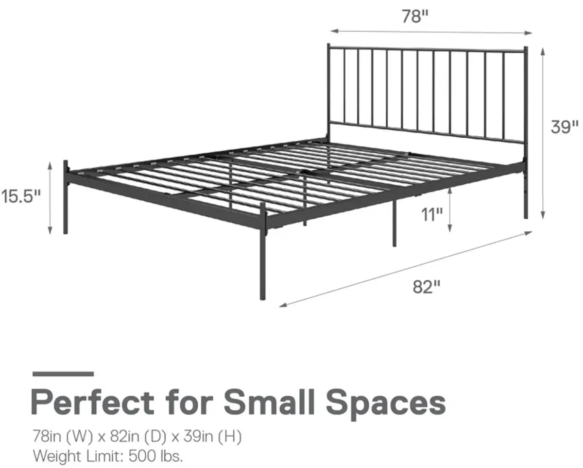 Ares Metal Bed, King, Black