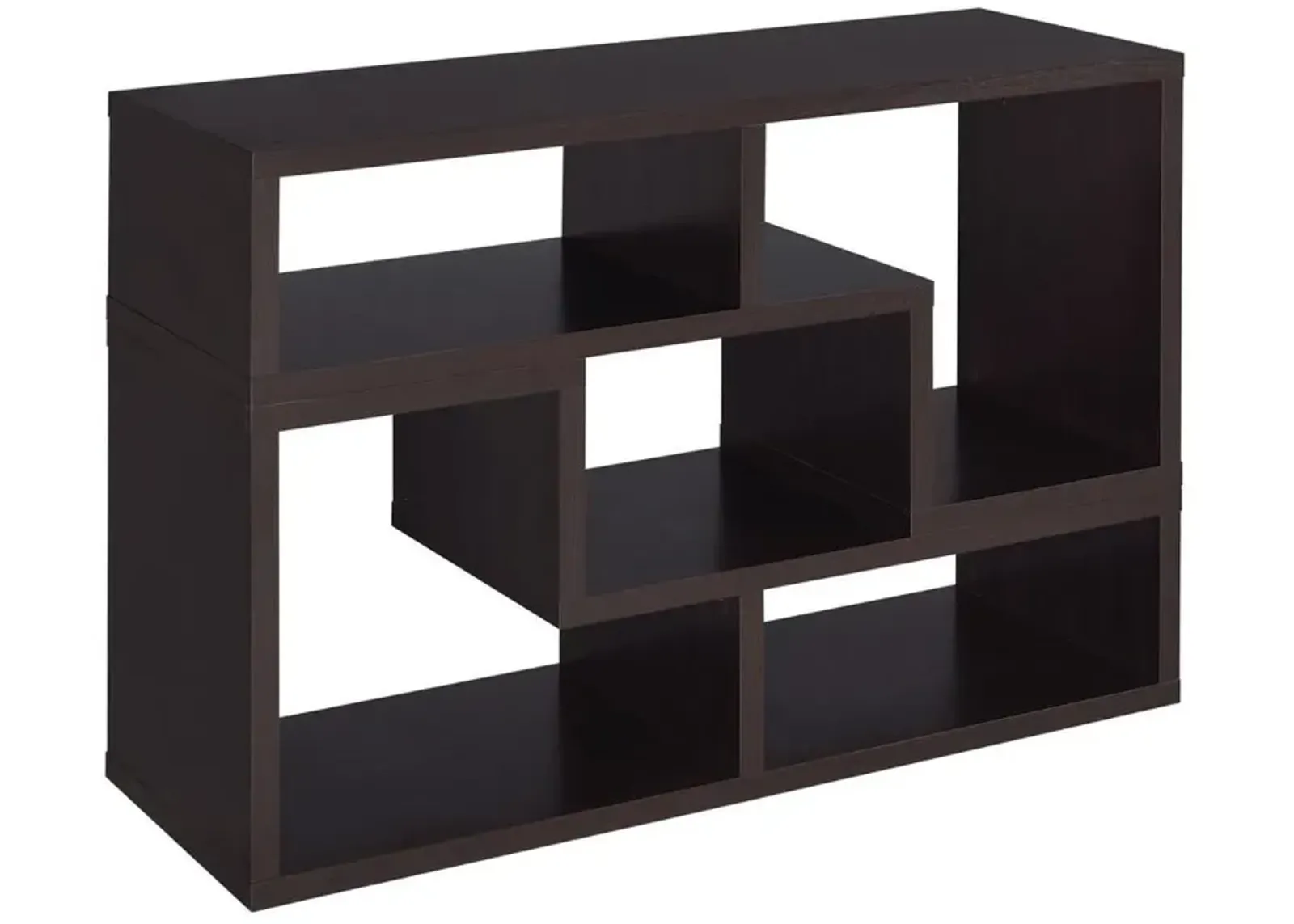 Velma Convertible TV Console and Bookcase Cappuccino