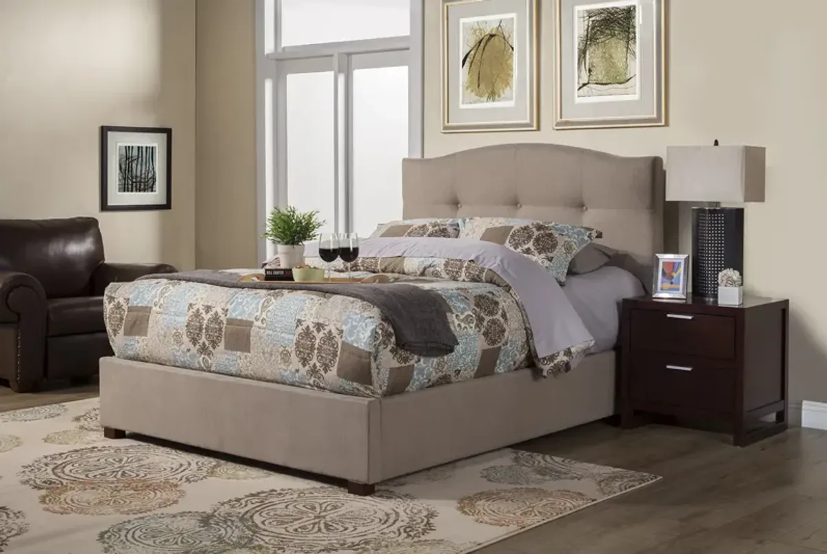 Amanda Queen Tufted Upholstered Bed, Haskett/Jute
