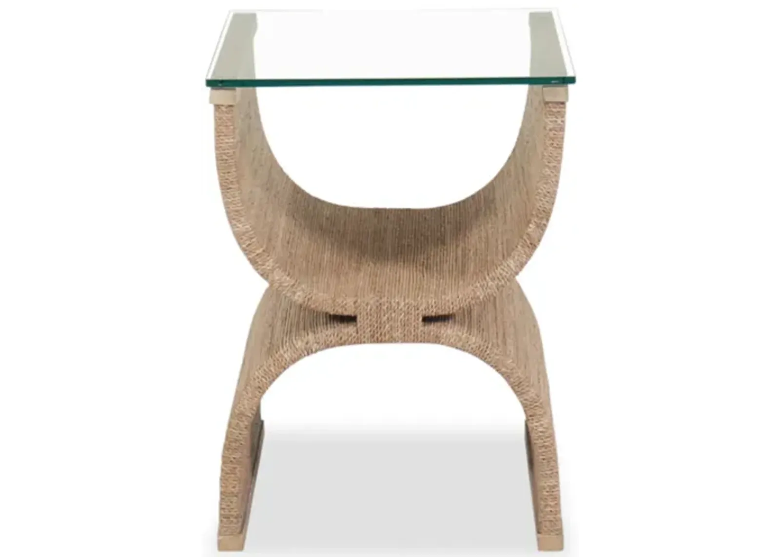 Melange Lenny Woven End Table