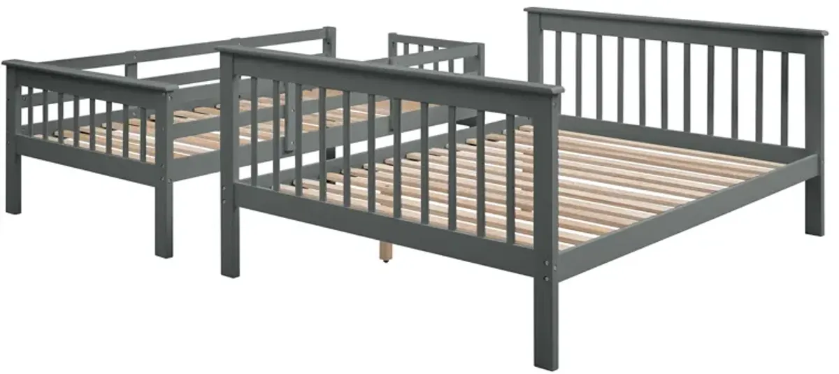 Merax Stairway Twin-Over-Full Bunk Bed with Storage and Guard Rail