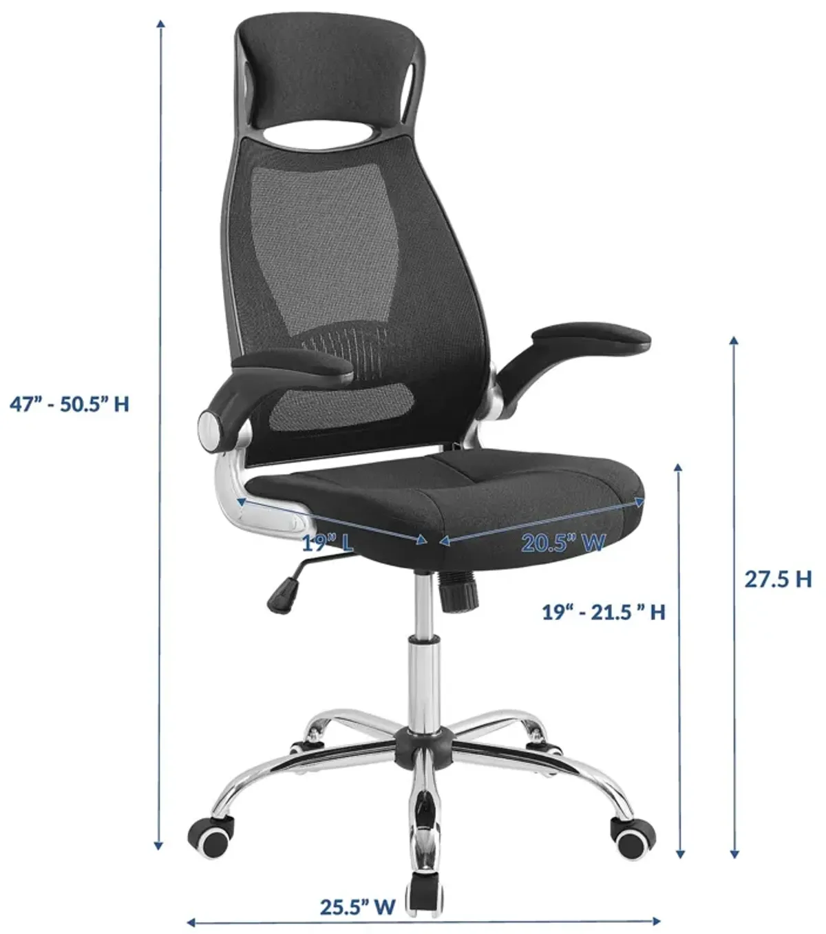 Modway Furniture - Expedite Highback Office Chair Black