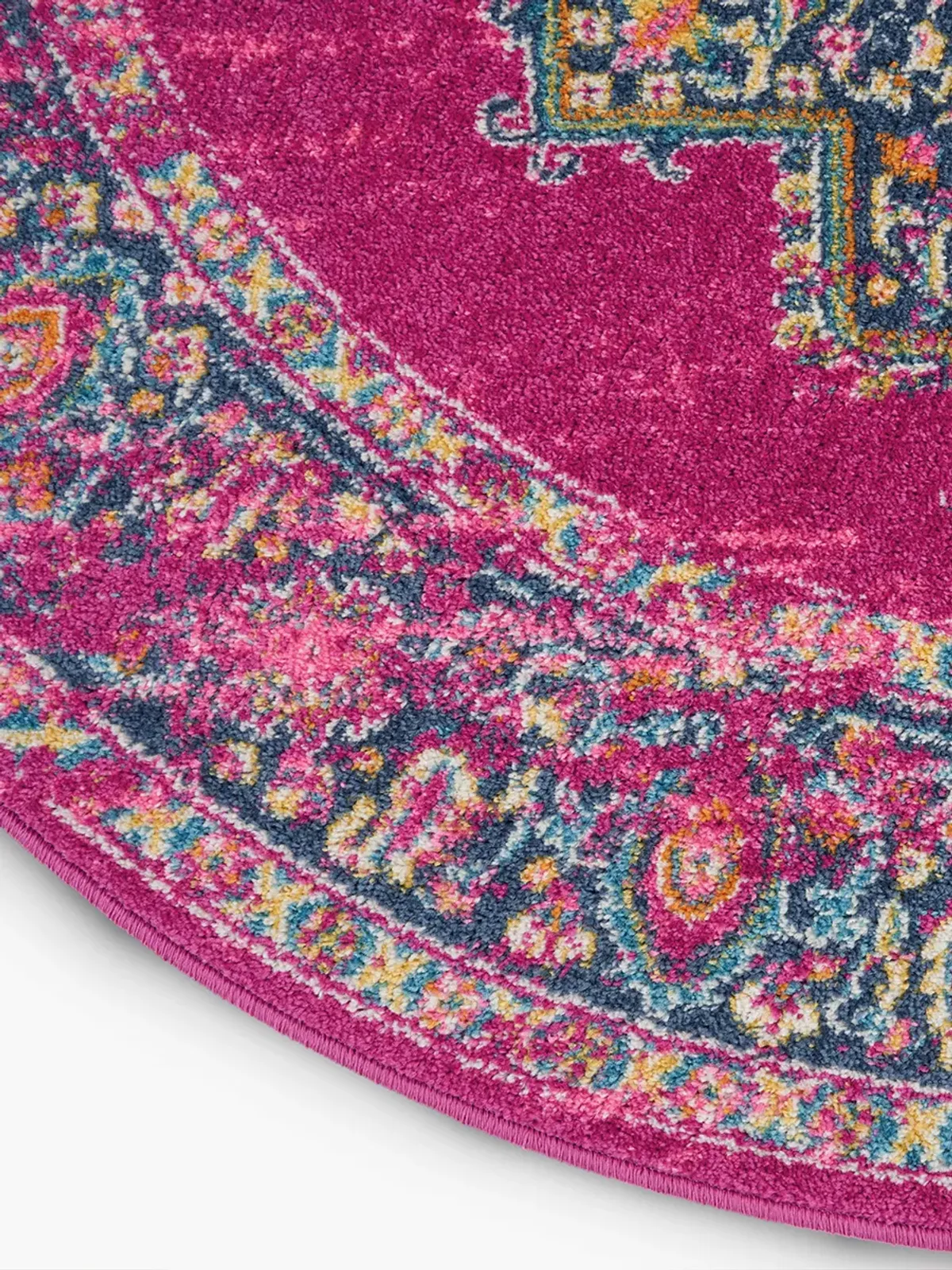 Passion PSN03 Fuchsia 4' x Round Rug