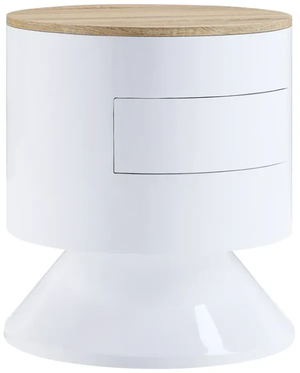 ACME Otith Accent Table, White High Gloss