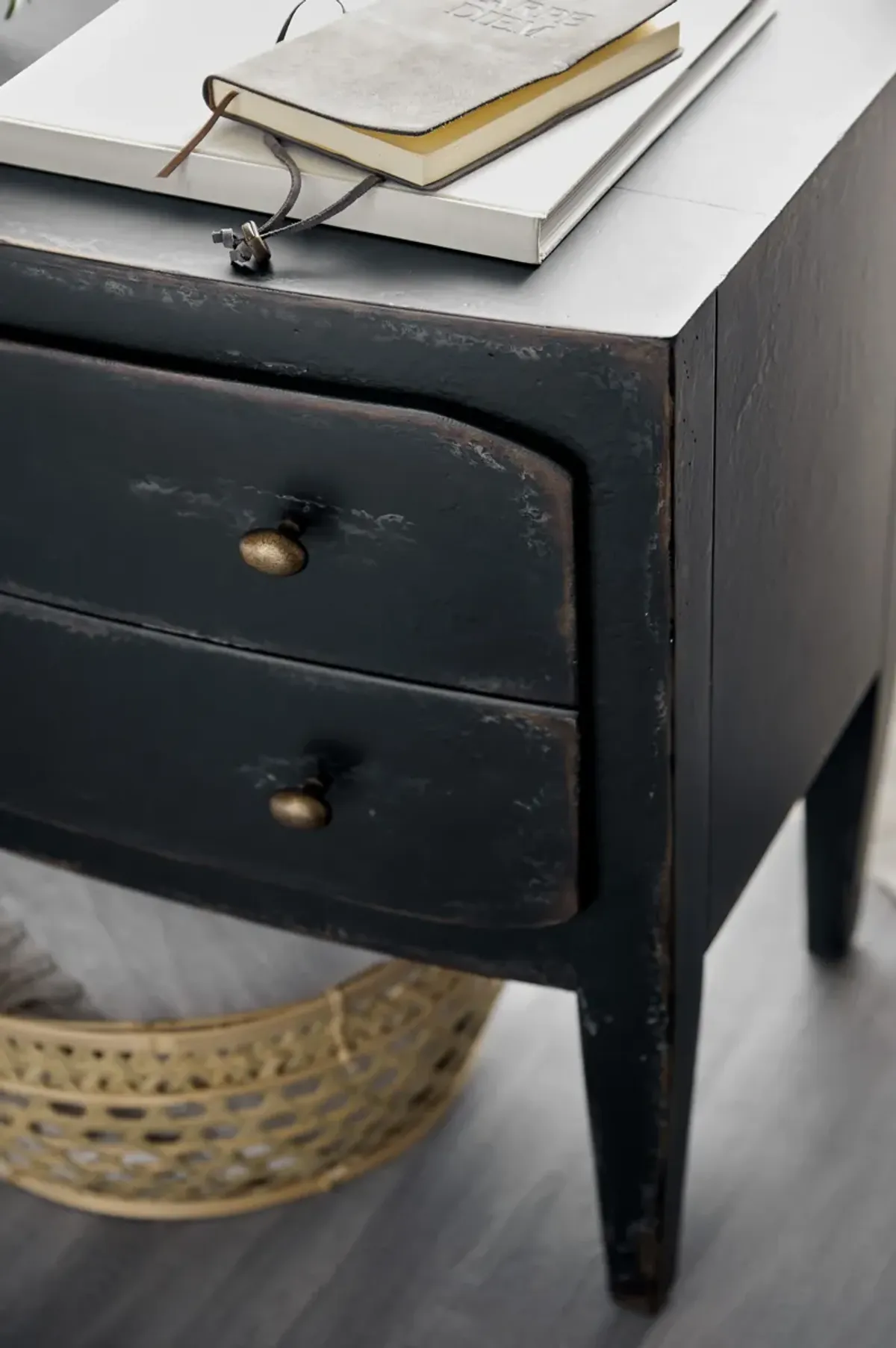 Ciao Bella Two-Drawer Nightstand in Black