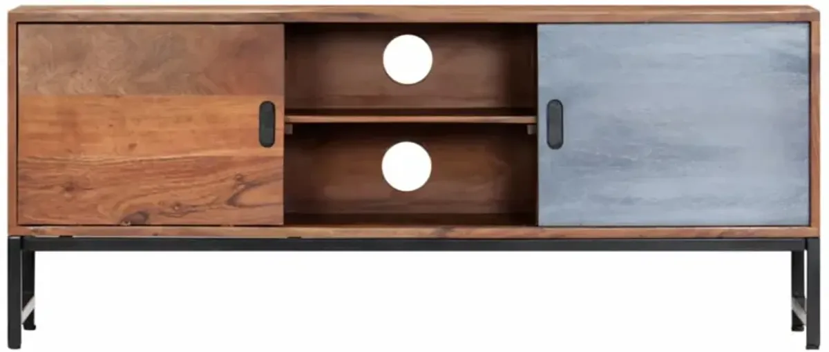 vidaXL TV Cabinet 47.2"x11.8"x19.2" Solid Acacia Wood