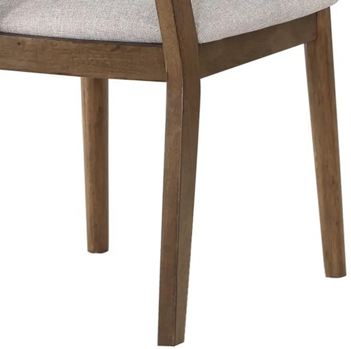 Summit 18 Inch Side Chair Set of 4, Wood Frame, Upholstery, Brown, Gray - Benzara