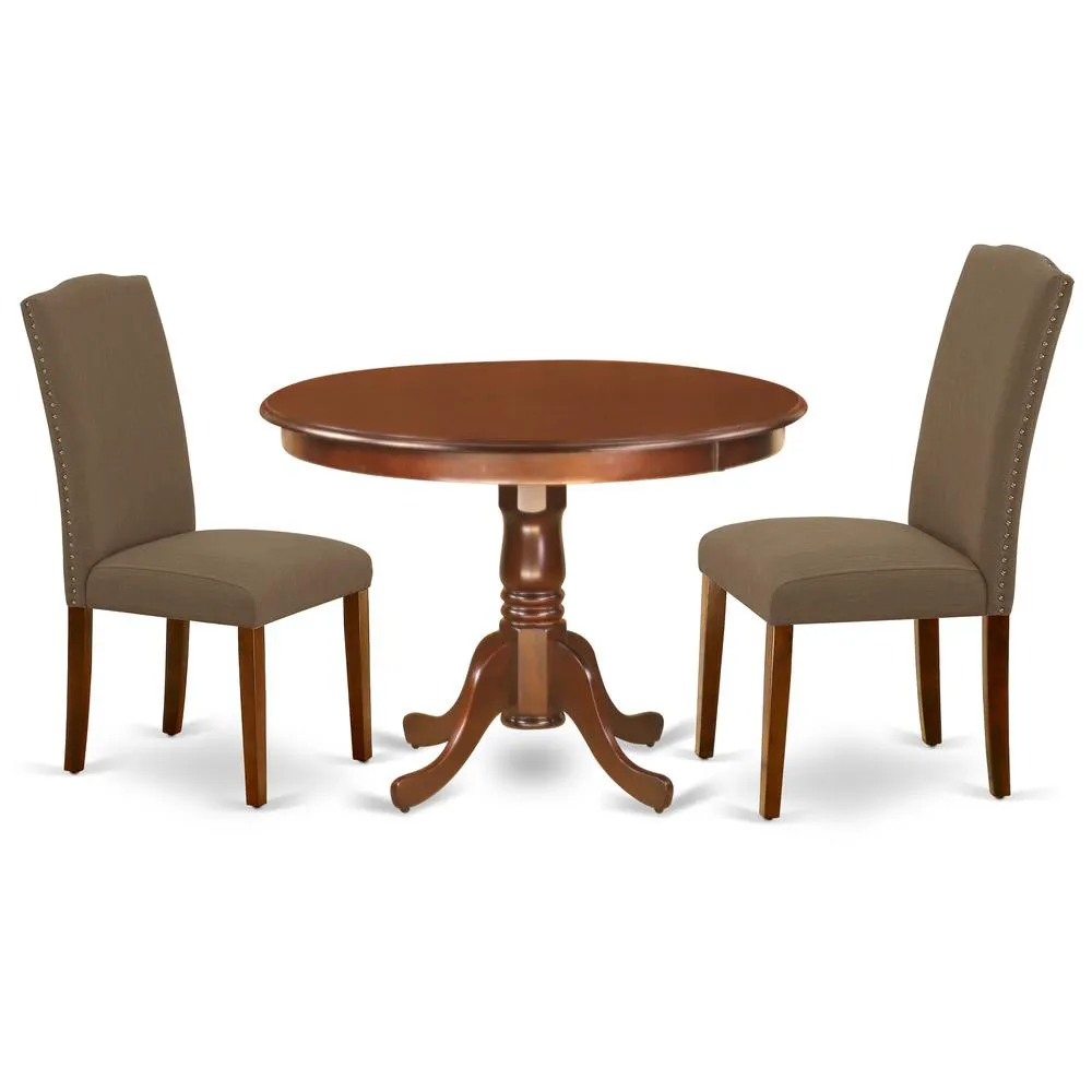 Dining Room Set Mahogany, HLEN3-MAH-18