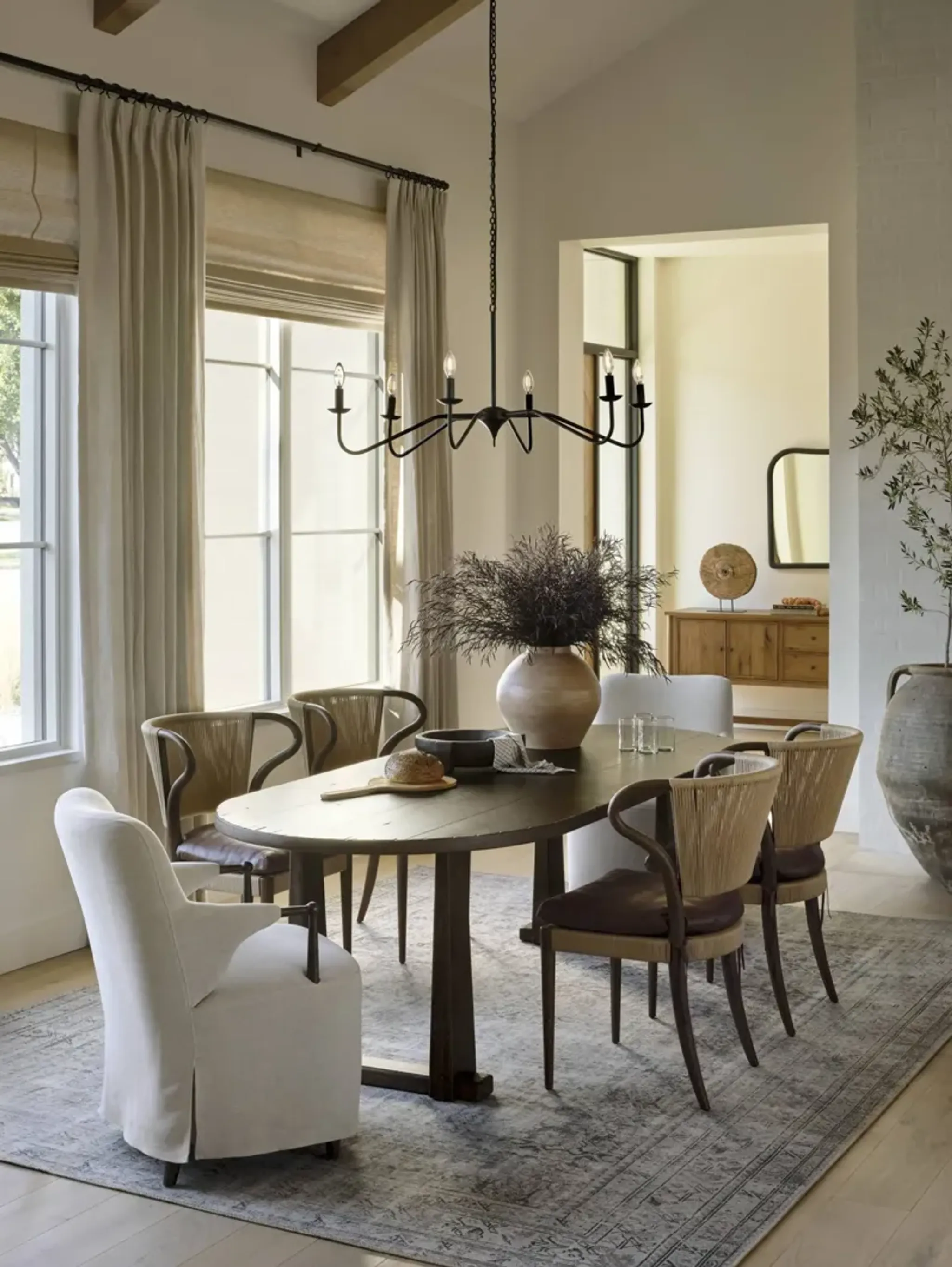 Amira Dulane Mahogany Armless Dining Chair Mathis Home | Furniture.com