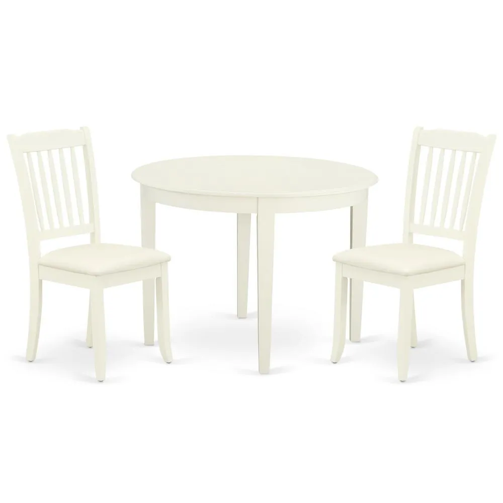 Dining Room Set Linen White, BODA3-WHI-C