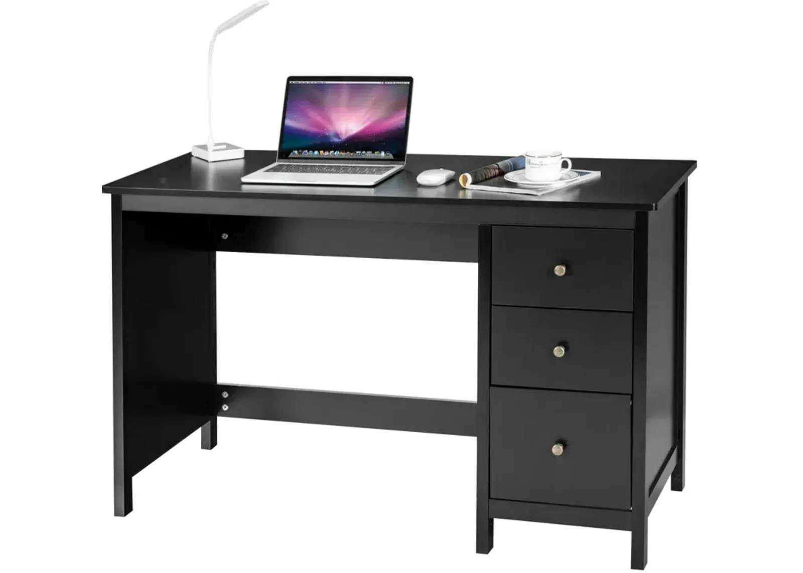 3-Drawer Home Office Study Computer Desk with Spacious Desktop