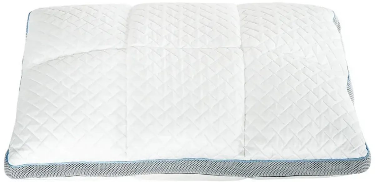 Beda 18 x 27 Queen Size Memory Foam Pillow, Fire Retardant Material, White-Benzara