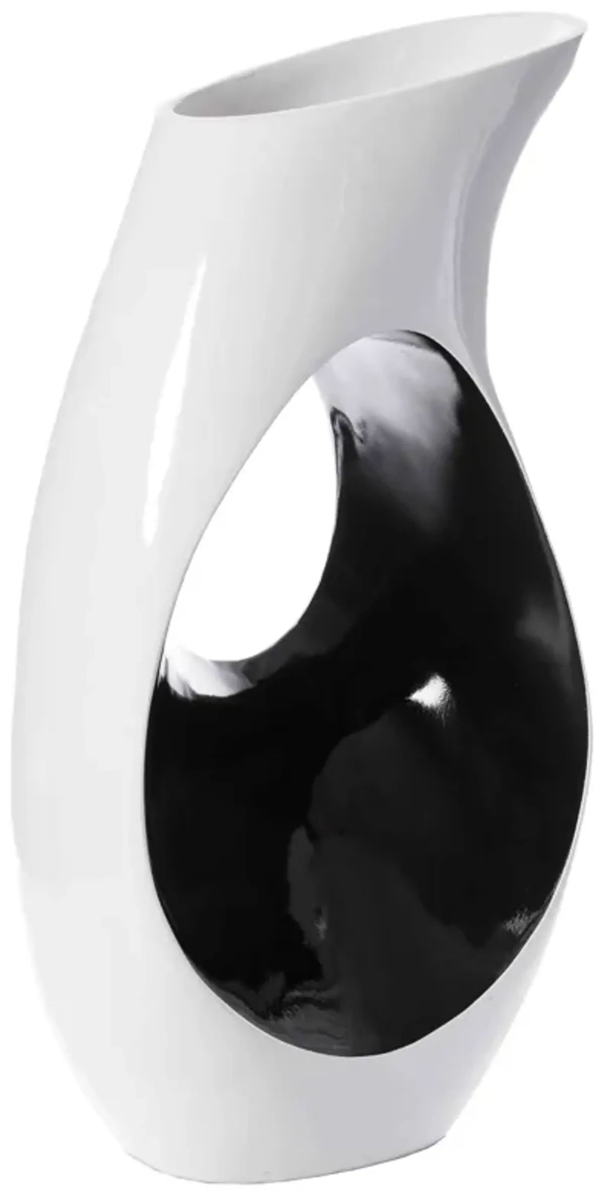 Modern floor vase, White Unique Trumpet Floor Vase, Home Interior Decoration, Modern Floor Vase, Tall Floor Vases for Entryway and Living Room And Office 33.75" Tall