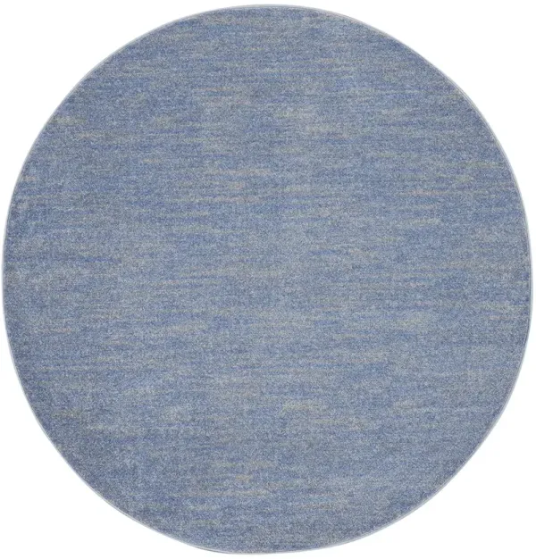 Nourison Essentials NRE01 Blue/Gray 6' x Round Rug