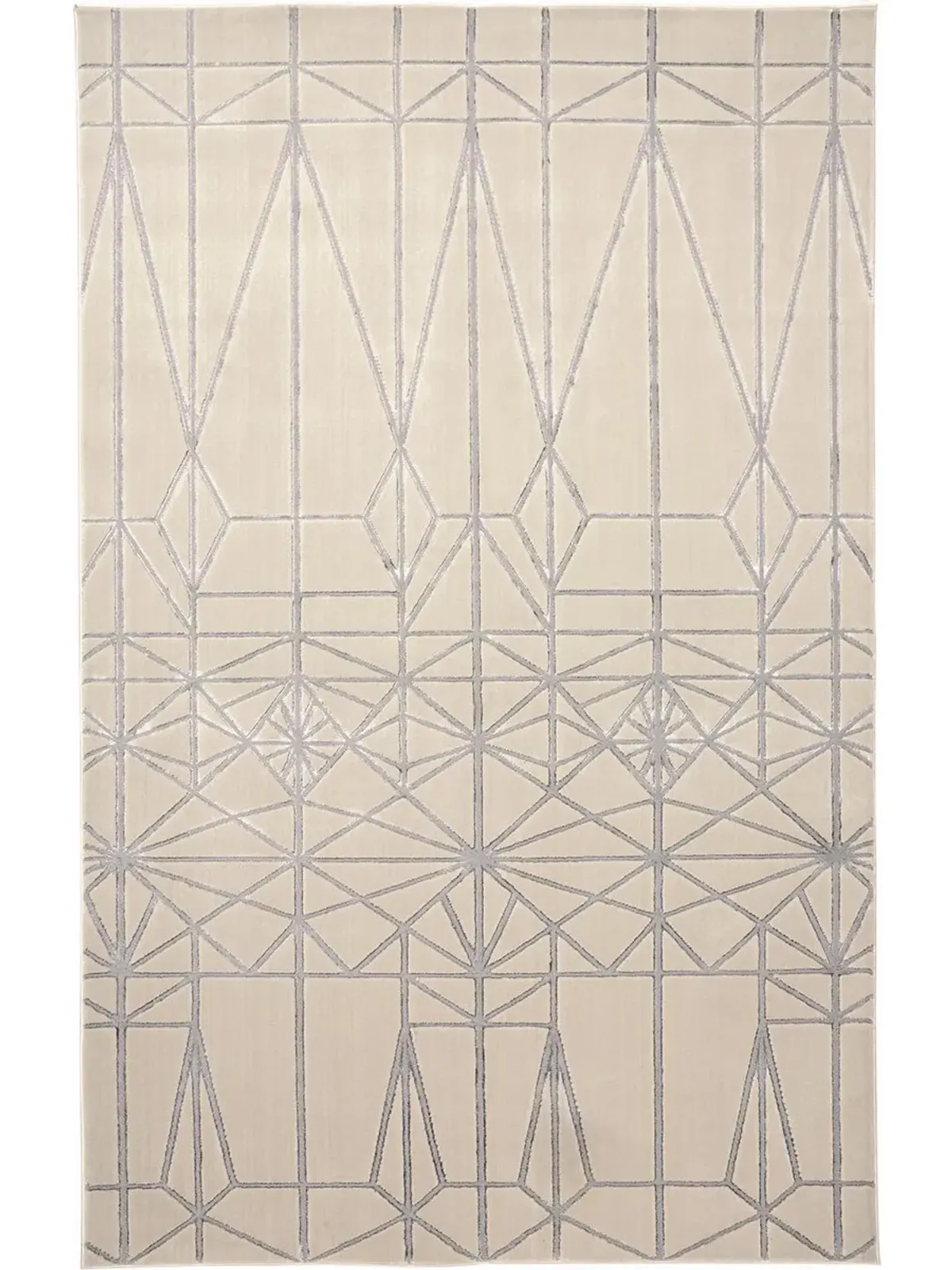 Micah 3045F White/Silver/Gray 6'7" x 9'6" Rug