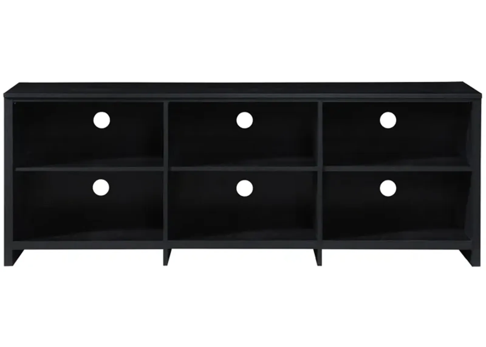 65 in. Wood TV Stand with 6 Storage Shelves Fits TV's up to 62 in.