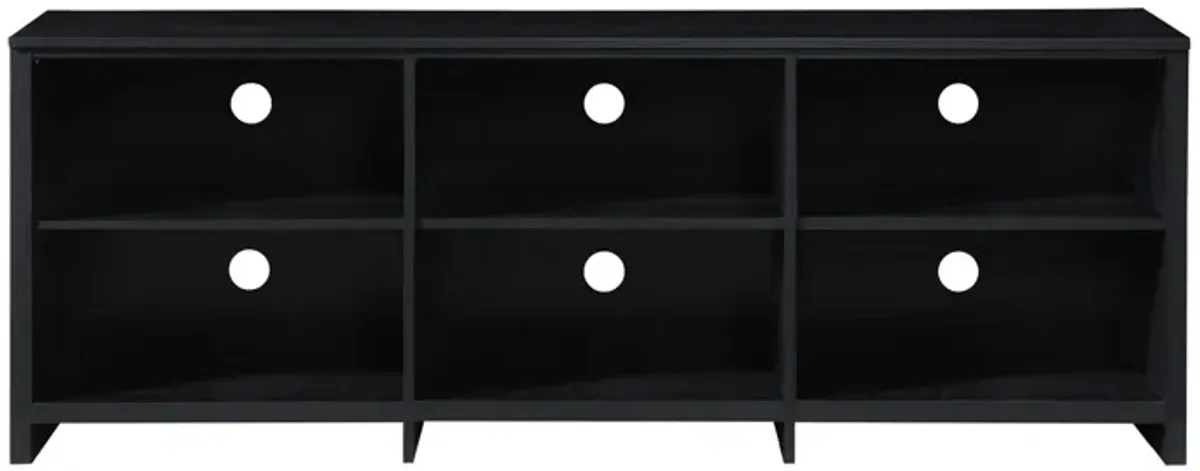 65 in. Wood TV Stand with 6 Storage Shelves Fits TV's up to 62 in.