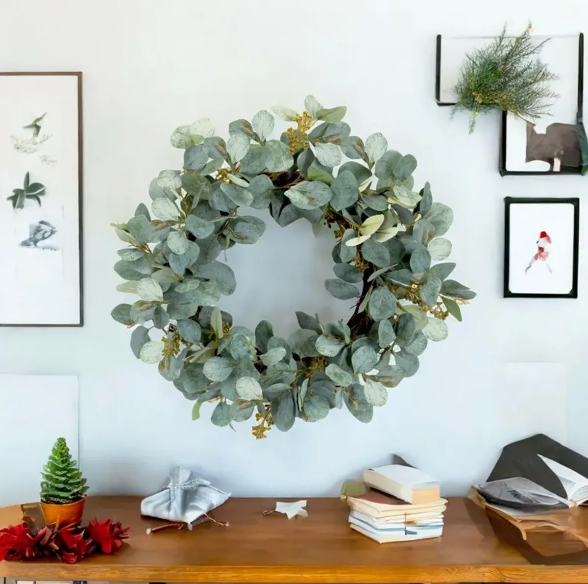 Eucalyptus Wreath for Modern, Rustic, or Seasonal Home Décor