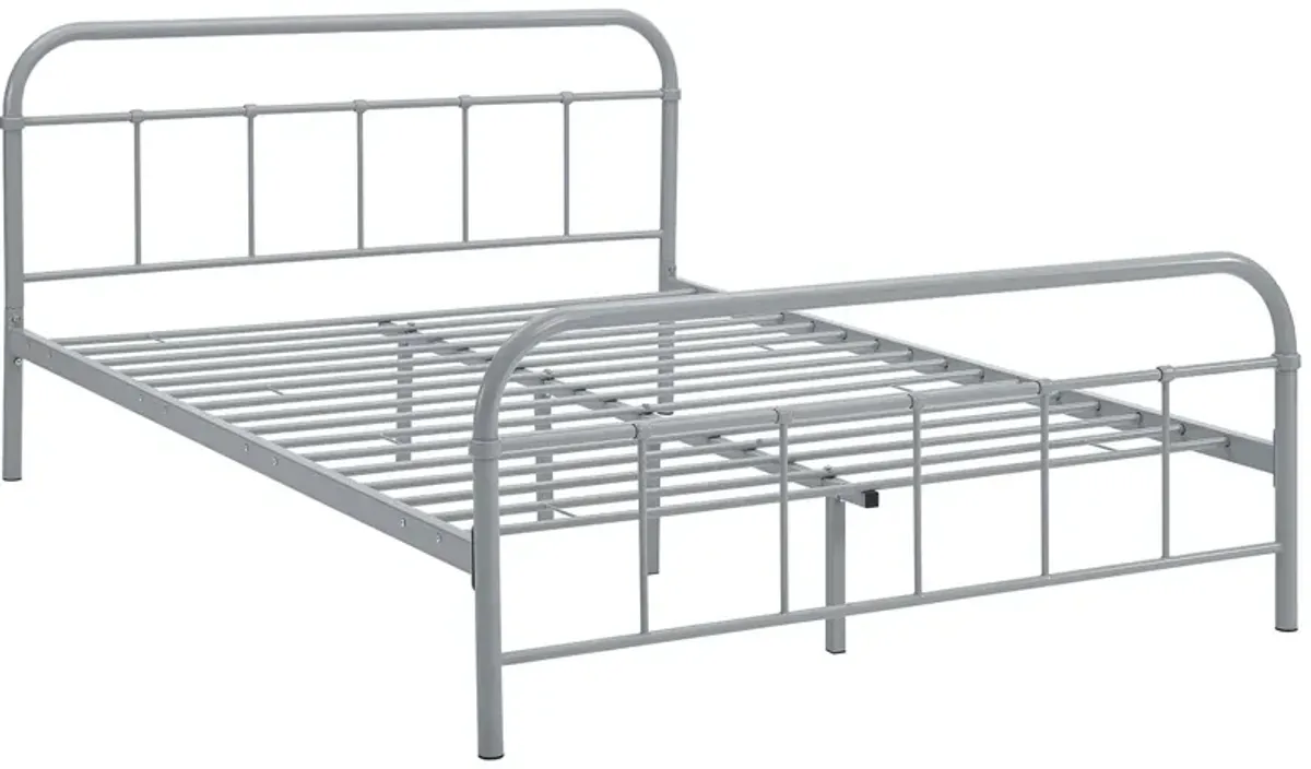 Modway Furniture  36.5 x 84.5 in. Maisie Queen Stainless Steel Bed Frame