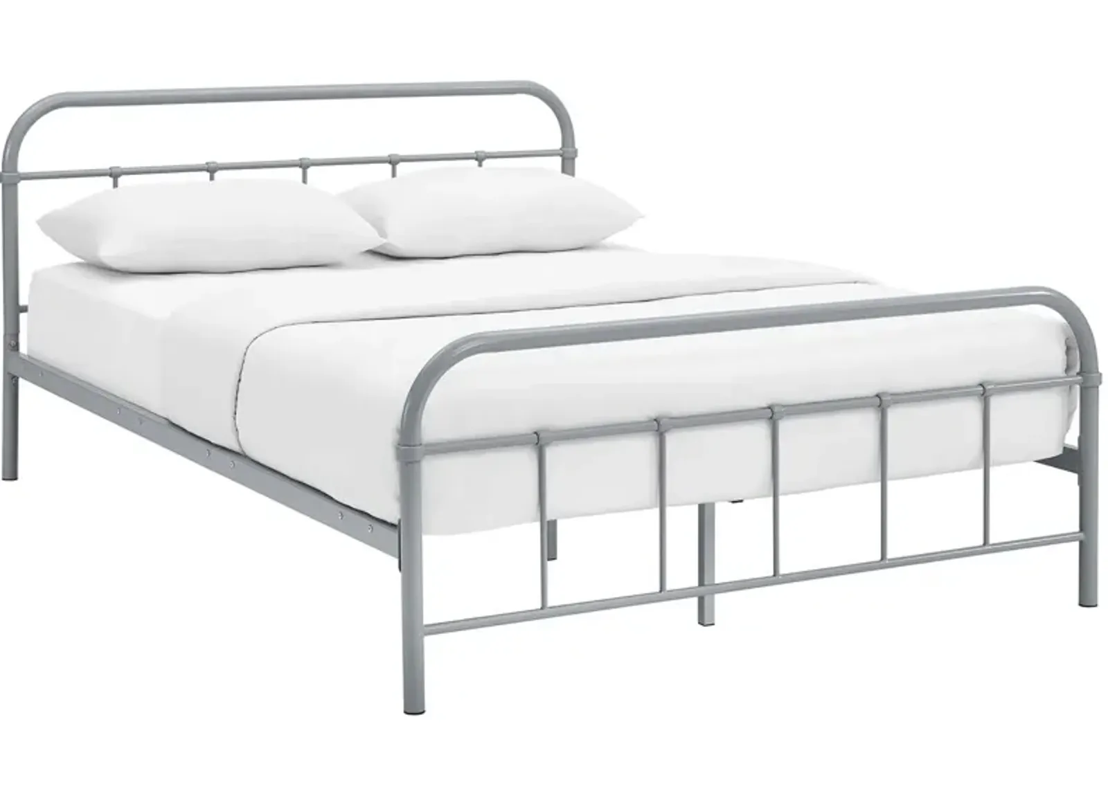 Modway Furniture  36.5 x 84.5 in. Maisie Queen Stainless Steel Bed Frame