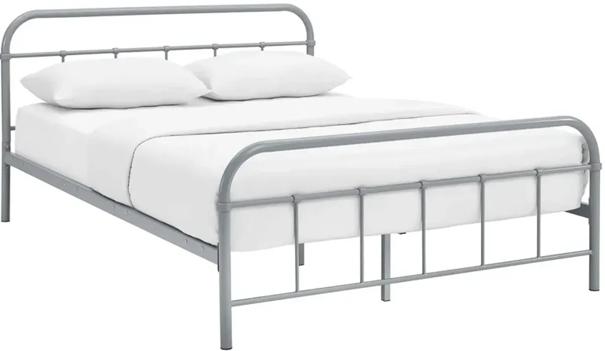 Modway Furniture  36.5 x 84.5 in. Maisie Queen Stainless Steel Bed Frame