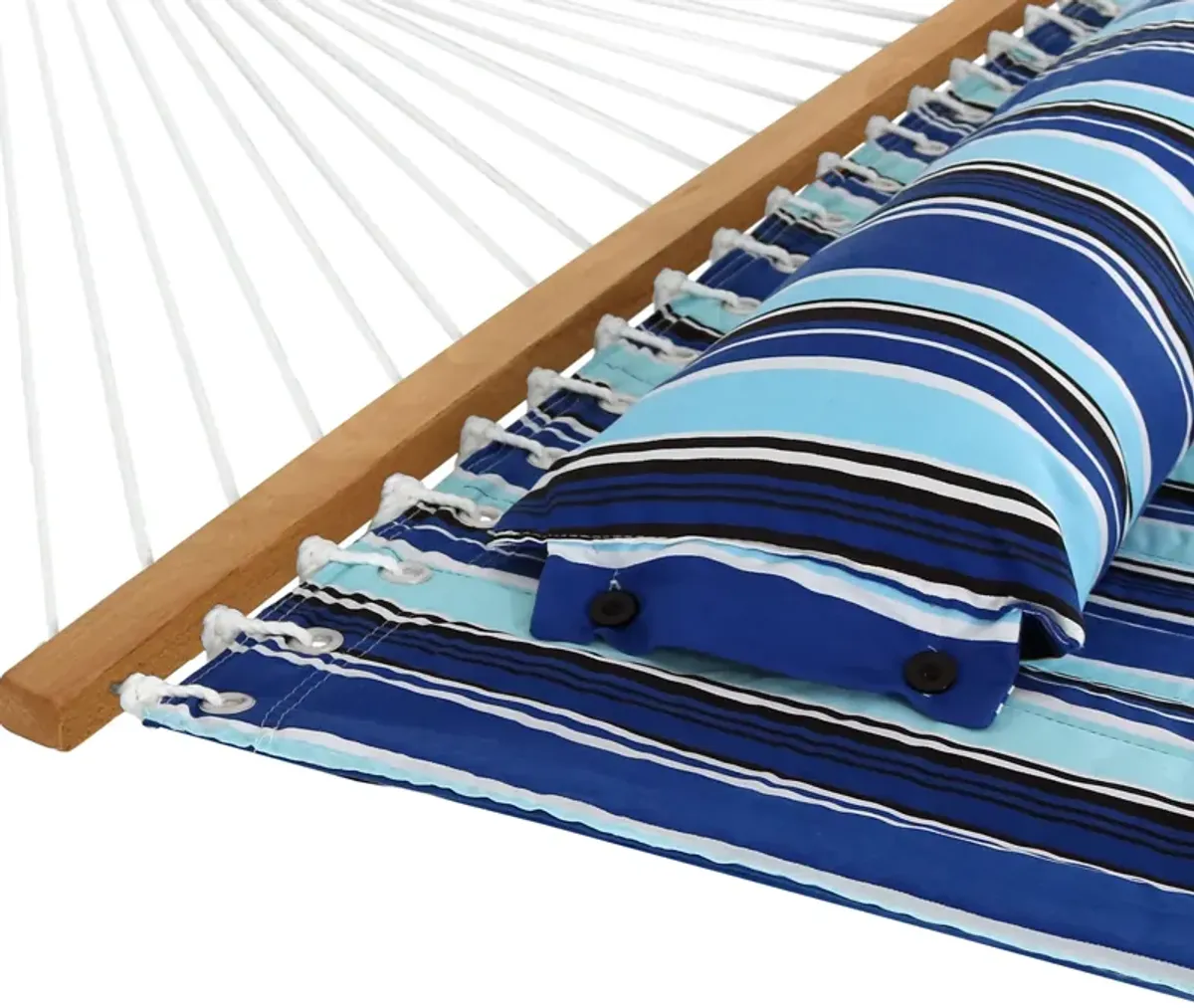 Sunnydaze Large Quilted Hammock with Spreader Bars and Pillow