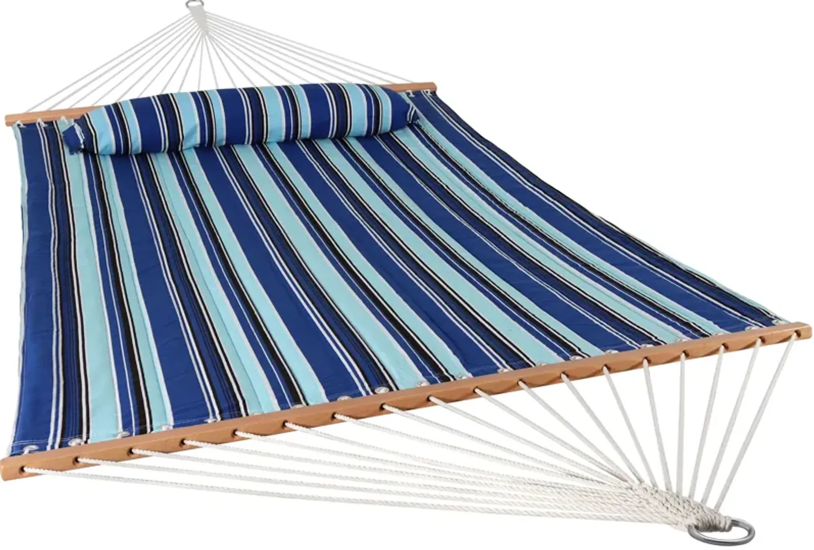 Sunnydaze Large Quilted Hammock with Spreader Bars and Pillow