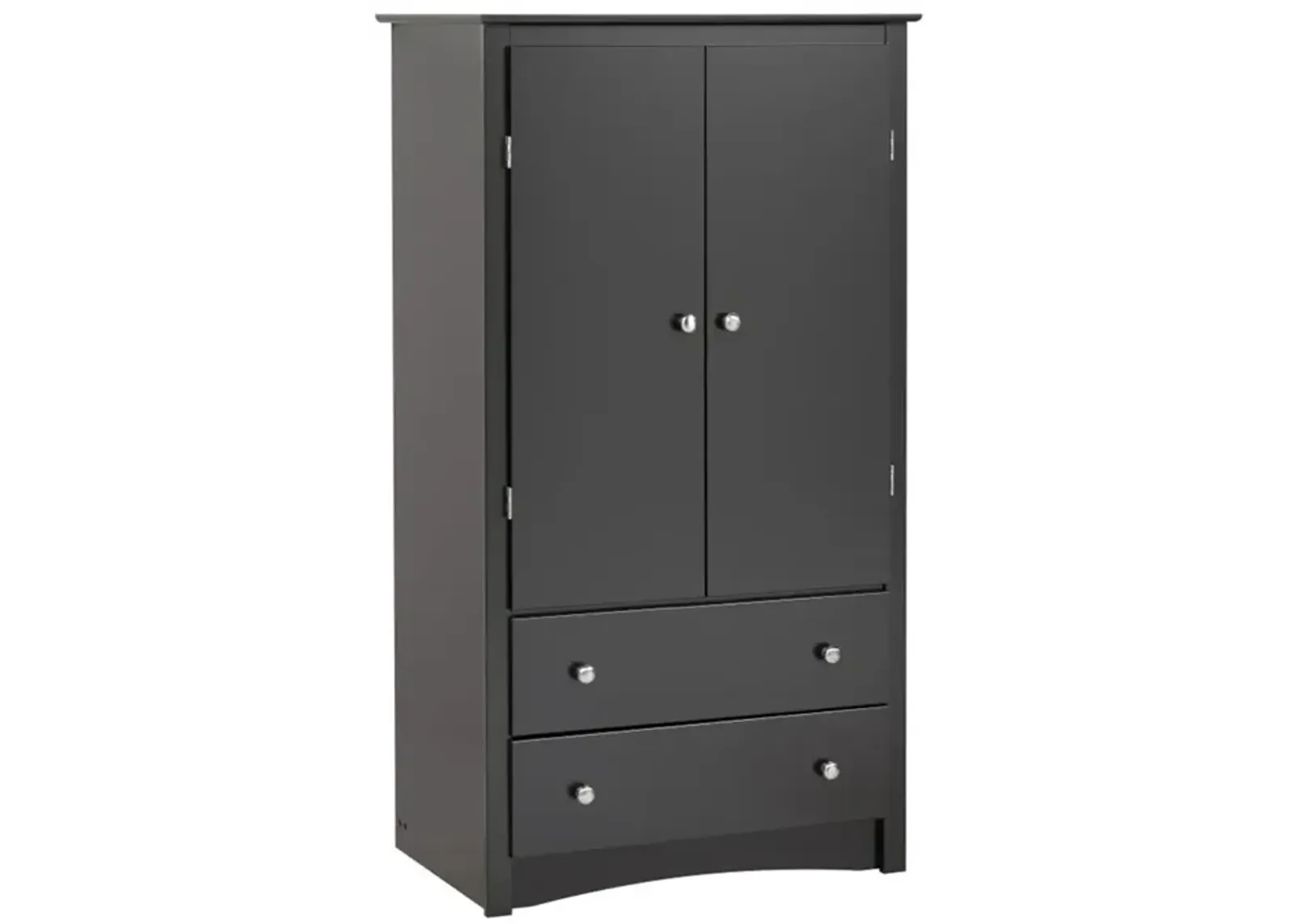 Prepac Black Sonoma 2 Door Armoire