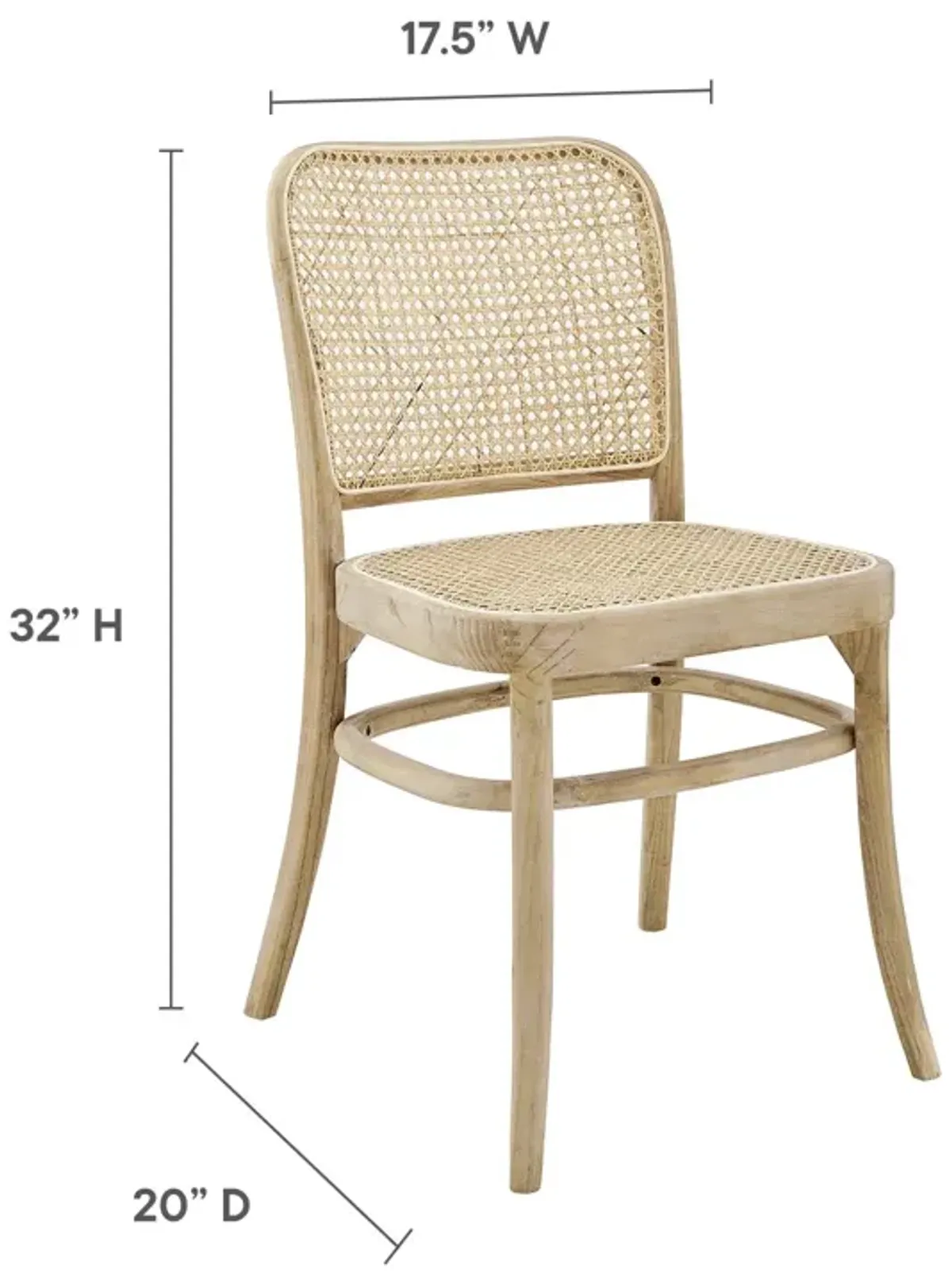 Winona Wood Dining Side Chair Set of 2