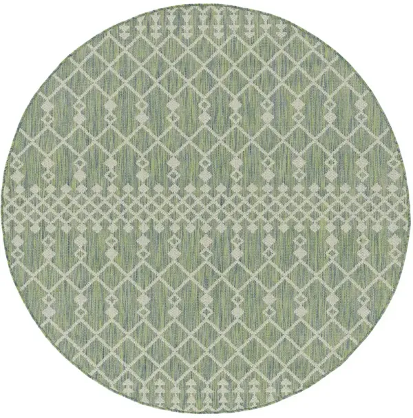 Positano POS02 Blue/Green 8' x Round Rug
