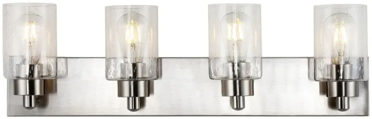 Irving Seeded Glass/Iron Modern Contemporary LED Vanity Light