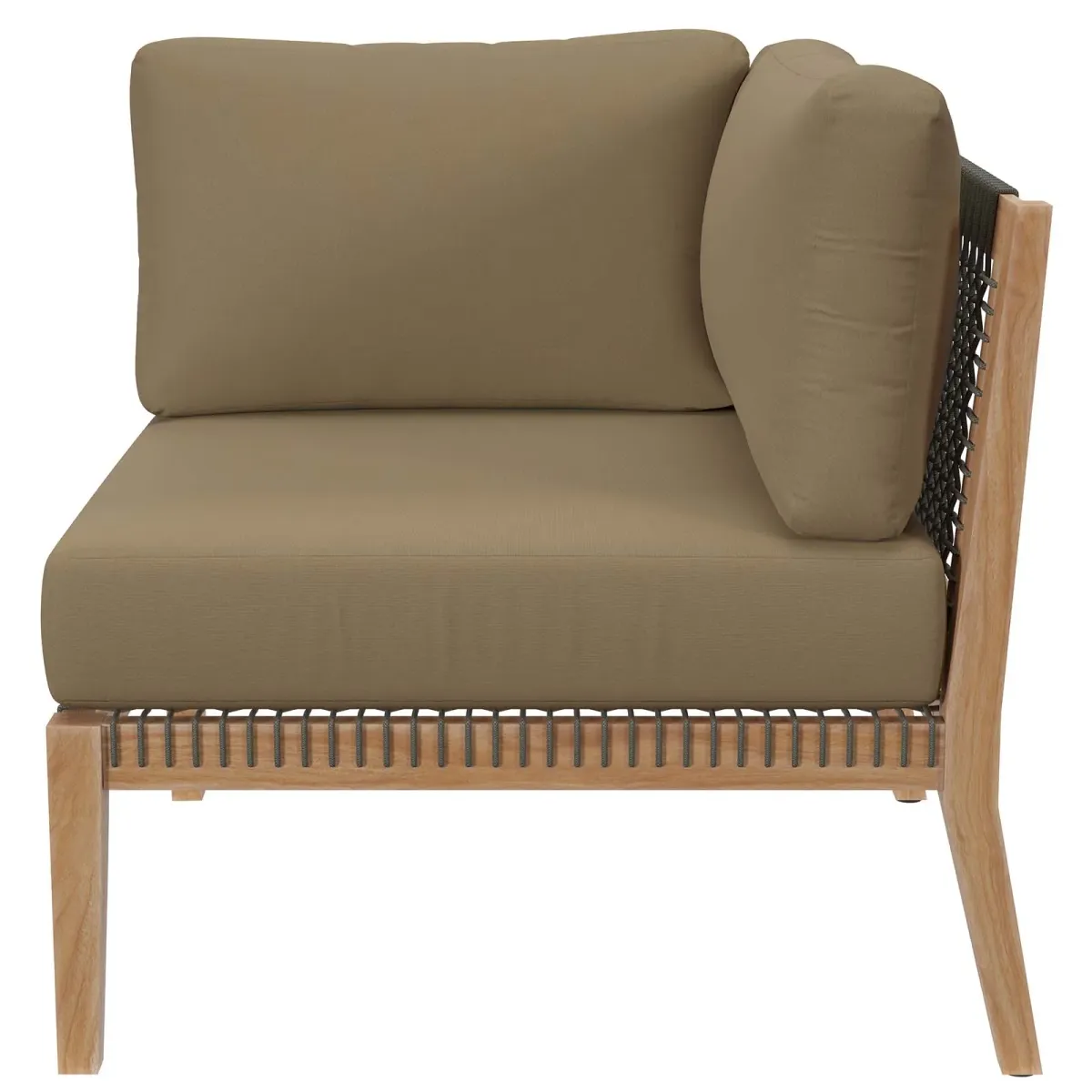 Modway - Clearwater Outdoor Patio Teak Wood Sofa